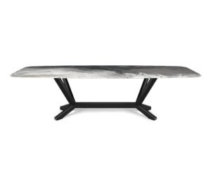 Planer Crystalart de Cattelan Italia, une table design haut de gamme en verre décoratif et acier laqué, alliant élégance, modernité et savoir-faire italien.