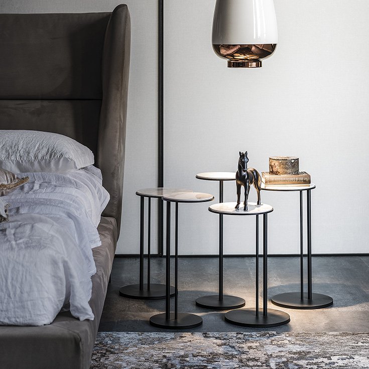 Sting XL Cattelan Italia – Table basse design haut de gamme avec plateau céramique Marmi et base acier, disponible chez D-Style Interior