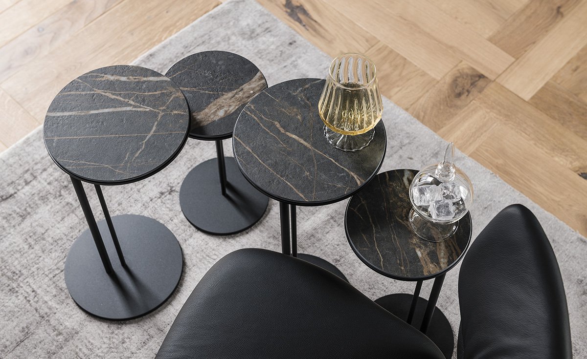 Sting XL Cattelan Italia – Table basse design haut de gamme avec plateau céramique Marmi et base acier, disponible chez D-Style Interior