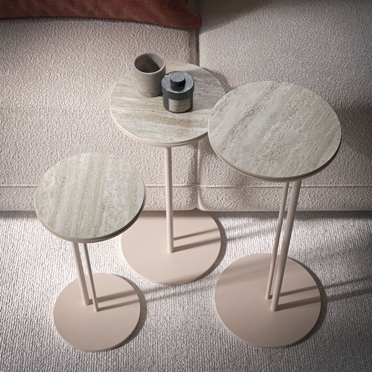 Sting XL Cattelan Italia – Table basse design haut de gamme avec plateau céramique Marmi et base acier, disponible chez D-Style Interior