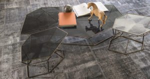 Rebus – Table basse design en verre sérigraphié Arketipo