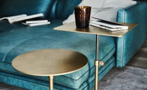 Table basse design haut de gamme Step par Cattelan Italia, hauteur réglable, structure acier, disponible chez D-Style Interior.