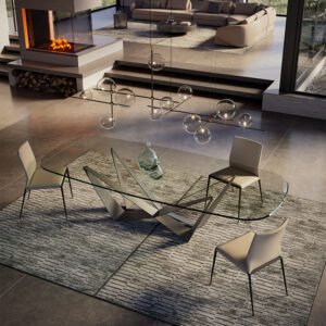 Skorpio table de Cattelan Italia allie structure sculpturale et matériaux précieux pour un design d’exception. Disponible chez D-Style Interior.