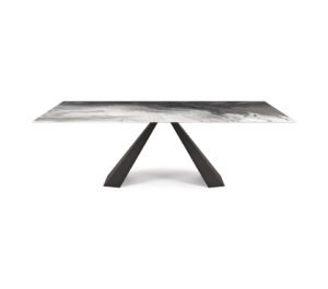 ELIOT Crystalart – Table en verre décoratif Cattelan Italia