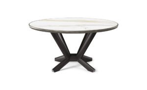Planer Keramik Premium Round table ronde en céramique et acier brossé, alliance parfaite entre design italien. Disponible chez D-Style Interior.