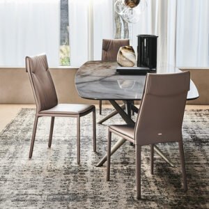 Isabel Chaise design haut de gamme signée Cattelan Italia, alliant confort généreux, lignes élégantes et finitions haut de gamme, disponible chez D-Style Interior.