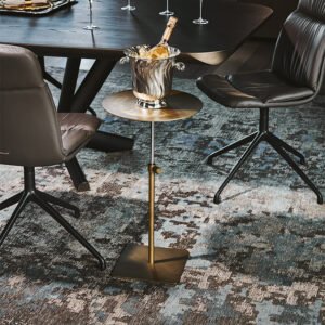 Table basse design haut de gamme Step par Cattelan Italia, hauteur réglable, structure acier, disponible chez D-Style Interior.