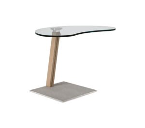 Table basse design haut de gamme Lap par Cattelan Italia, hauteur ajustable avec plateau verre et base acier ou cuir, disponible chez D-Style Interior.
