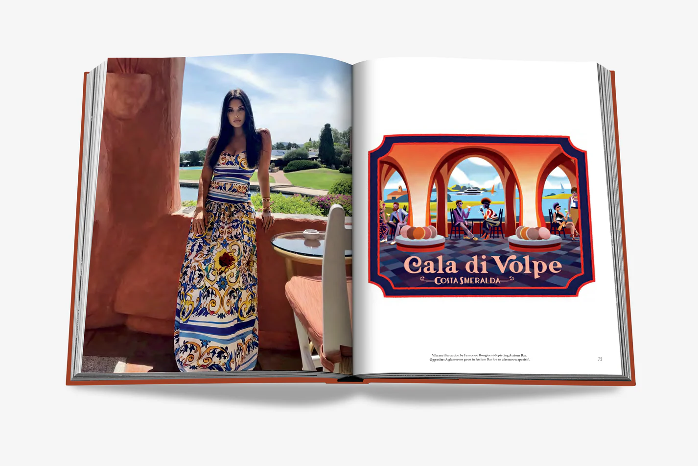 Livre design haut de gamme Cala Di Volpe par Assouline, édition Hospitality en couverture soie, disponible chez D-Style Interior.