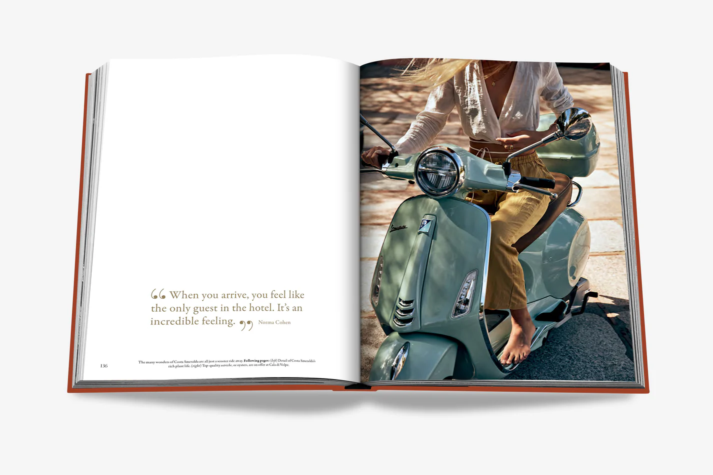 Livre design haut de gamme Cala Di Volpe par Assouline, édition Hospitality en couverture soie, disponible chez D-Style Interior.