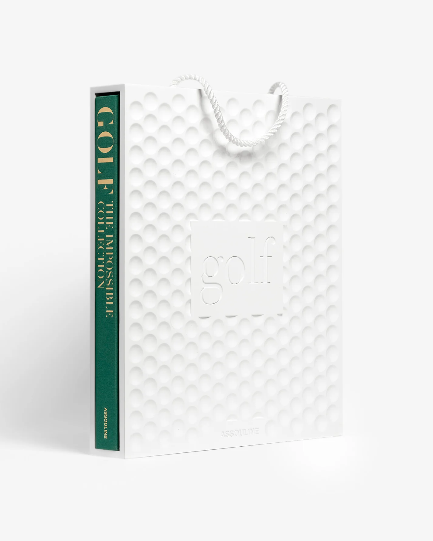 Livre design haut de gamme Golf: The Impossible Collection par Assouline, édition Ultimate sous écrin blanc brillant, disponible chez D-Style Interior.
