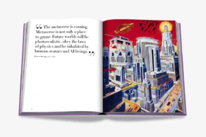 Livre design haut de gamme Metaverse Dream par Assouline, édition Classics en couverture soie métallique, disponible chez D-Style Interior.