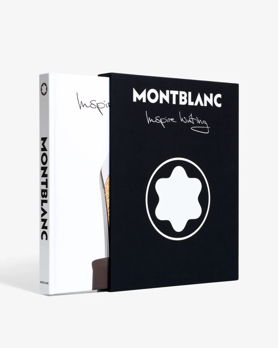 Livre design haut de gamme Montblanc: Inspire Writing par Assouline, édition Legends sous étui luxueux, disponible chez D-Style Interior.