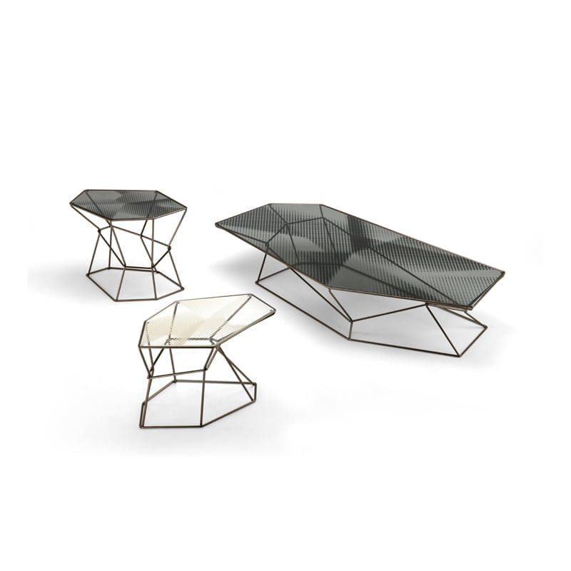 Rebus – Table basse design en verre sérigraphié | Arketipo