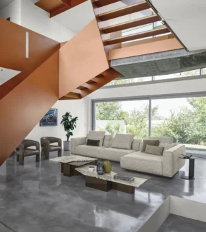 Roswell – Table basse design en marbre et verre Arketipo par Mauro Lipparini