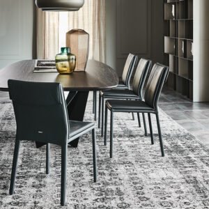 Isabel Chaise design haut de gamme signée Cattelan Italia, alliant confort généreux, lignes élégantes et finitions haut de gamme, disponible chez D-Style Interior.