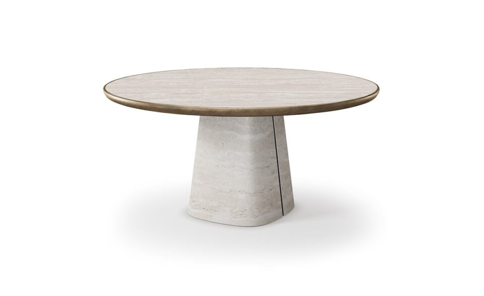 Rado Keramik Premium Round de Cattelan Italia, table ronde en céramique raffinée, allie innovation, artisanat italien et esthétique sculpturale. Disponible chez D-Style Interior.