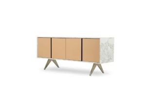 Akira Madia par Amura Lab – un buffet au design sculptural alliant équilibre, élégance et savoir-faire artisanal italien. Disponible chez D-Style Interior.
