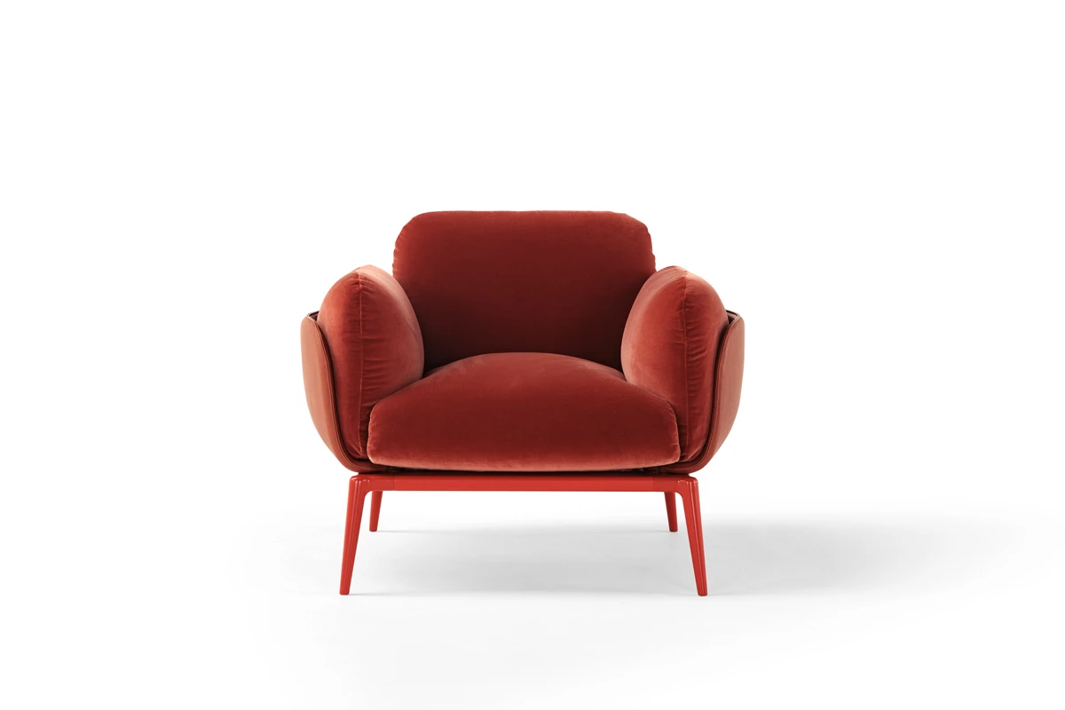 Brooklyn fauteuil par Amura Lab allie design contemporain, confort enveloppant et élégance italienne. Disponible chez D-Style Interior.