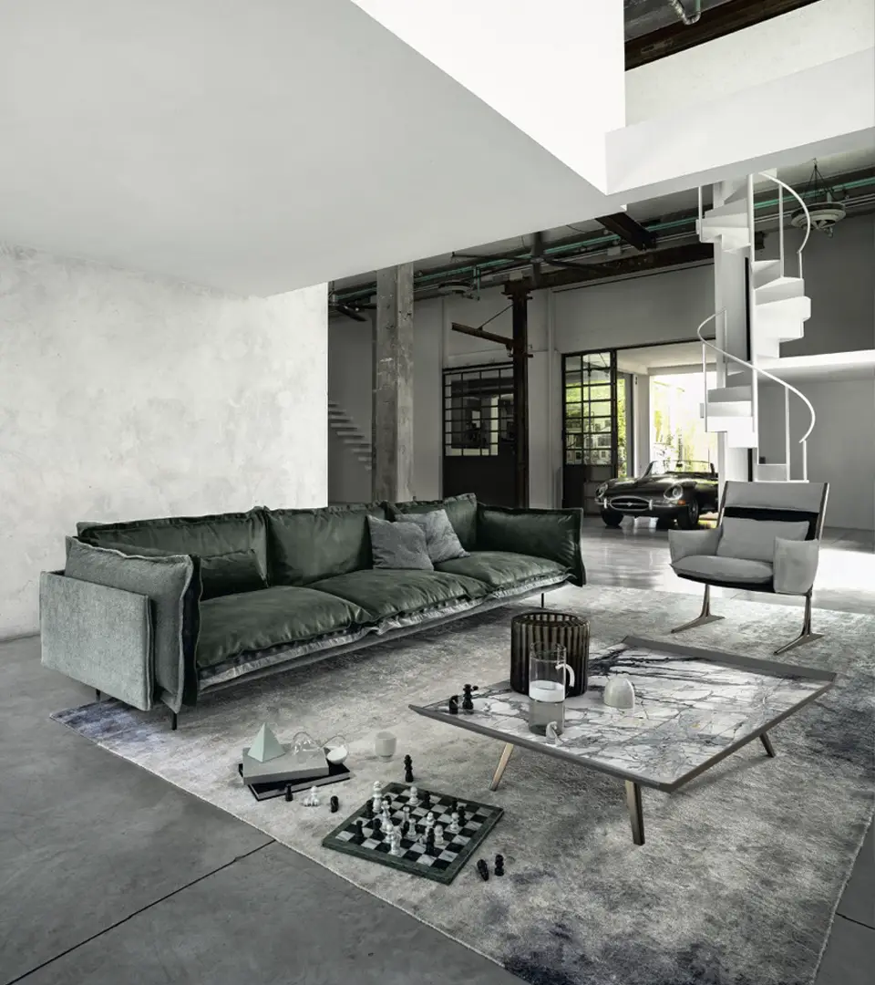 Auto-Reverse Arketipo – Canapé design haut de gamme italien cuir tissu par Giuseppe Viganò