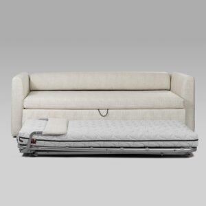 Canapé lit design haut de gamme Guest par Colunex, système de relèvement automatique, disponible chez D-Style Interior.