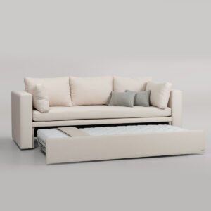 Canapé lit design haut de gamme Sleeper par Colunex, système de transformation automatique, disponible chez D-Style Interior.