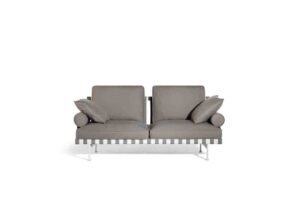 Canapé design haut de gamme Souvenir d'Italie par Poltrona Frau, structure aluminium avec tressage polypropylène, disponible chez D-Style Interior