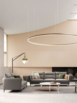 Canapé design haut de gamme Bretagne Gran Comfort par Poltrona Frau, rembourrage structuré avec lignes enveloppantes, disponible chez D-Style Interior