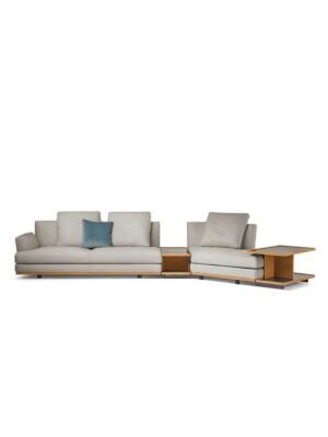 Come Together Poltrona Frau : canapé design haut de gamme deux places modulaire signé Serafini + Palomba. Système compléments. D-Style Interior.