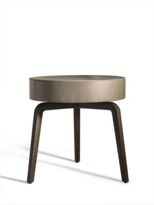 Fiorile | Table basse design haut de gamme Poltrona Frau avec tiroirs, base frêne moka ou wengé, plateau cuir Pelle Frau® ou bois marqueté, formes modulables, disponible chez D-Style Interior