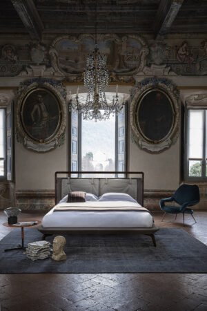 Volare Due Lit design haut de gamme par Poltrona Frau en cuir Pelle Frau® et bois massif, design italien, disponible chez D-Style Interior