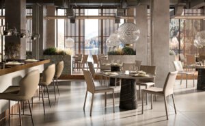 CUBA Keramik Bistrot – Table bistro en céramique contemporaine Cattelan Italia