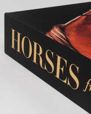 Livre design haut de gamme Horses from Saudi Arabia par Assouline, édition en soie sous écrin, disponible chez D-Style Interior.