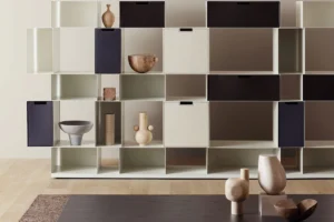 Origini Marmi par Amura Lab, une collection de sculptures en marbre inspirée par Giorgio Morandi. Disponible chez D-Style Interior.