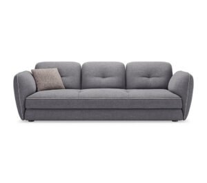 MICHAEL Canapé modulable semi-circulaire avec poufs et dossiers incurvés, alliant confort et design élégant. Disponible chez D-Style Interior.