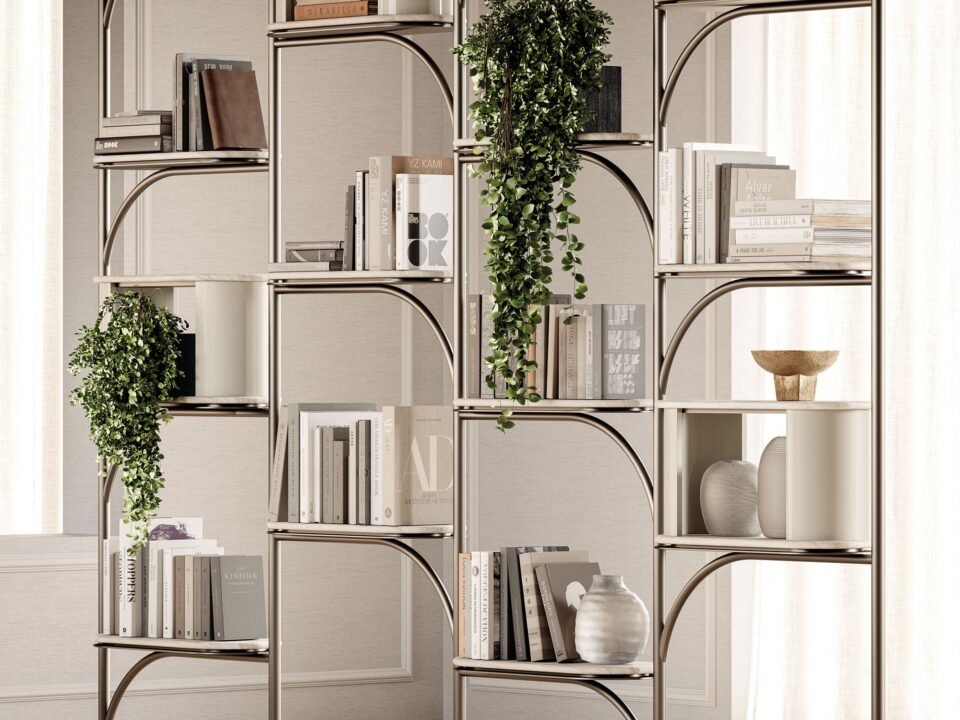 Bibliothèque Vivienne par Vittoria Frigerio — design italien raffiné et élégance intemporelle pour des intérieurs d’exception. Disponible chez D-Style Interior.