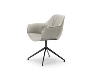 Scarlett Turn Chaise pivotante de Cattelan Italia : design fluide, base en aluminium laqué et assise rembourrée pour un confort haut de gamme. Disponible chez D-Style Interior.