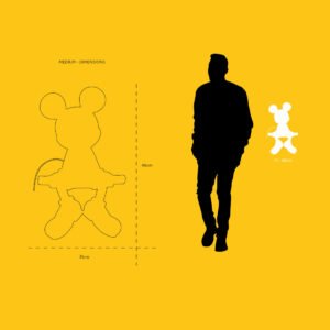 Mickey Take 2 Medium, Sculpture design haut de gamme Leblon Delienne, résine peinte à la main, moderne et élégante, disponible chez D-Style Interior