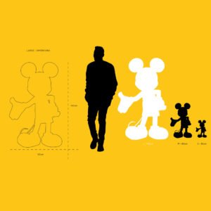 Mickey Welcome Art Collection Large, sculpture design haut de gamme Leblon Delienne, création contemporaine inspirée de Piet Mondrian. Disponible chez D-Style Interior.