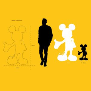 Mickey Welcome Large, Sculpture design haut de gamme Leblon Delienne, emblématique et joyeux, grandeur nature. Disponible chez D-Style Interior