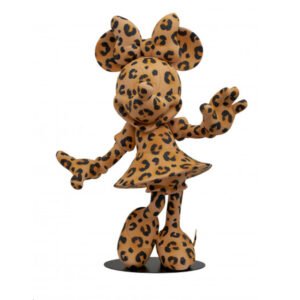 Minnie Welcome Léopard Medium, Sculpture design haut de gamme Leblon Delienne, résine peinte à la main, élégante et audacieuse, disponible chez D-Style Interior