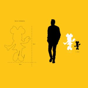 Minnie Welcome Léopard Medium, Sculpture design haut de gamme Leblon Delienne, résine peinte à la main, élégante et audacieuse, disponible chez D-Style Interior