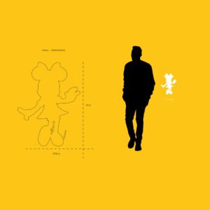 Minnie Welcome Mat Small, Sculpture design haut de gamme Leblon Delienne, résine peinte à la main, élégante et féminine, disponible chez D-Style Interior