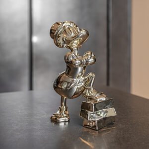 Picsou Lingots Chromé Small, sculpture design haut de gamme Leblon Delienne, création contemporaine avec lingots chromés. Disponible chez D-Style Interior.