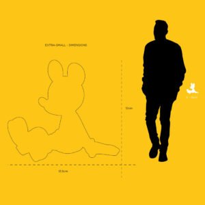 Sitting Mickey Extra Small, Sculpture design haut de gamme Leblon Delienne, résine peinte à la main, contemporaine et élégante, disponible chez D-Style Interior