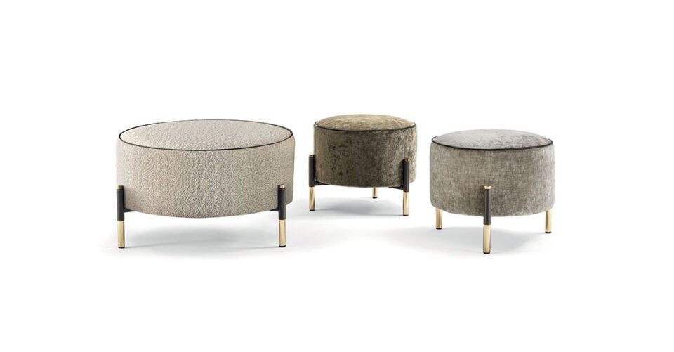 Araldo pouf design haut de gamme – Vittoria Frigerio