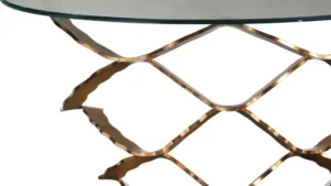 Neolitico 40 Vetro table basse design haut de gamme en verre et fer forgé par Reflex Angelo, aux lignes sculpturales et finitions luxueuses. Disponible chez D-Style Interior.