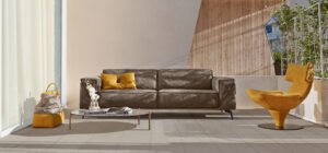 Edwin canapé design haut de gamme par Gamma Arredamenti. Lignes géométriques, confort luxueux et finitions artisanales. Disponible chez D-Style Interior.