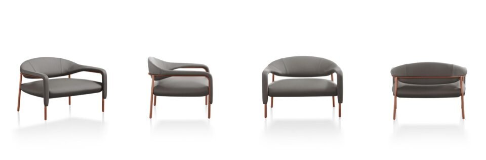 Spider fauteuil de Gamma Arredamenti, cuir urbain avec assise généreuse et dossier rembourré. Disponible chez D-Style Interior.