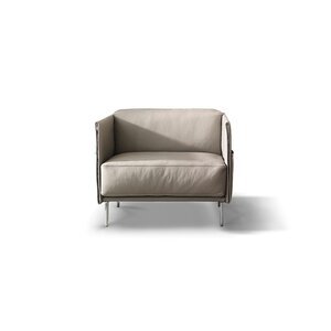Trench – fauteuil cuir design moderne – Gamma Arredamenti